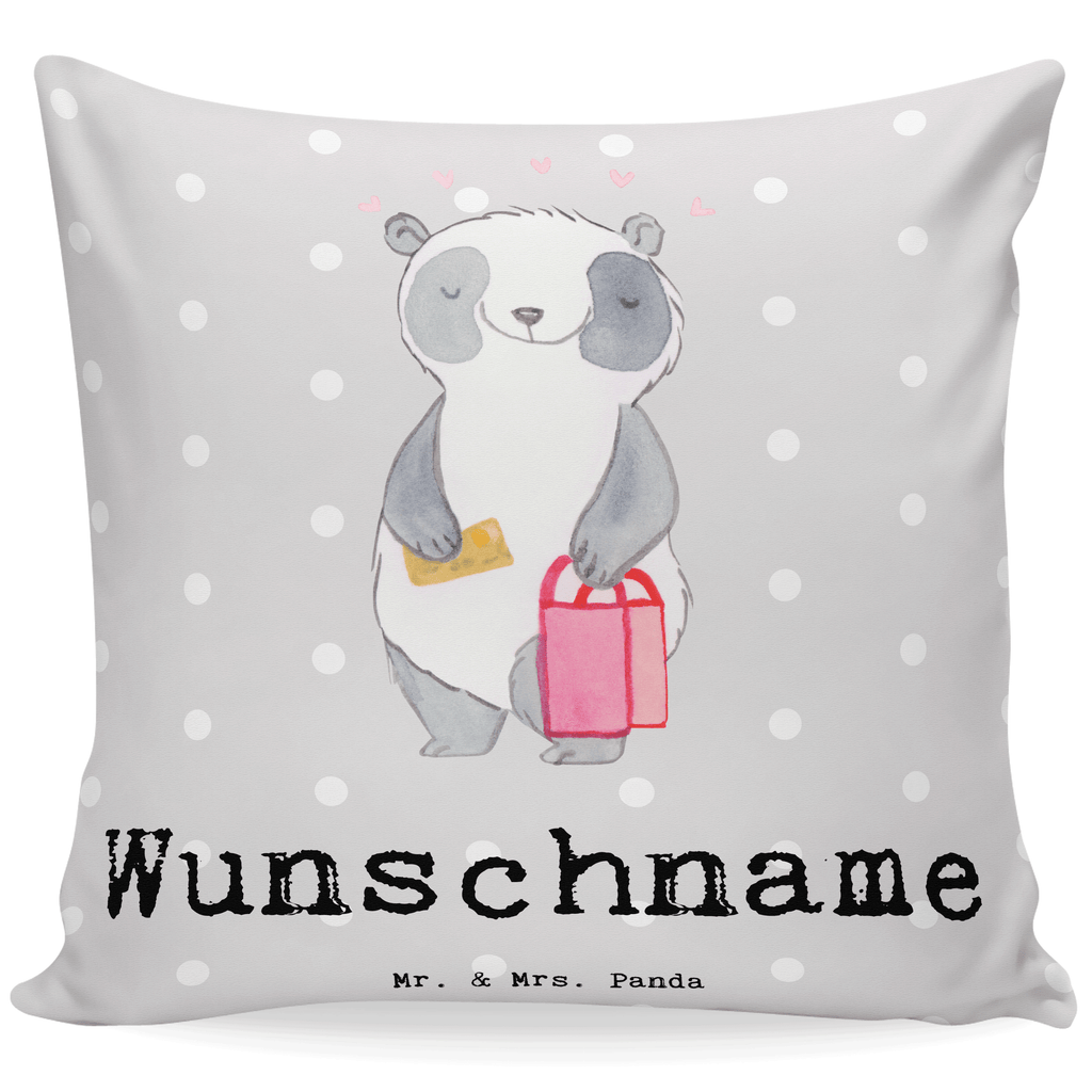 Personalisiertes Kissen Panda Bester Shoppingpartner der Welt Kissen, personalisiert, Name, Wunschname, bedrucken, Kopfkissen, für, Dankeschön, Geschenk, Schenken, Geburtstag, Geburtstagsgeschenk, Geschenkidee, Danke, Bedanken, Mitbringsel, Freude machen, Geschenktipp, Shoppingpartner, Shoppen, Begleitung, Partner, Freundin, Freund, bff, Shopping, Einkaufen, Shopping-Queen, Queen, Bester