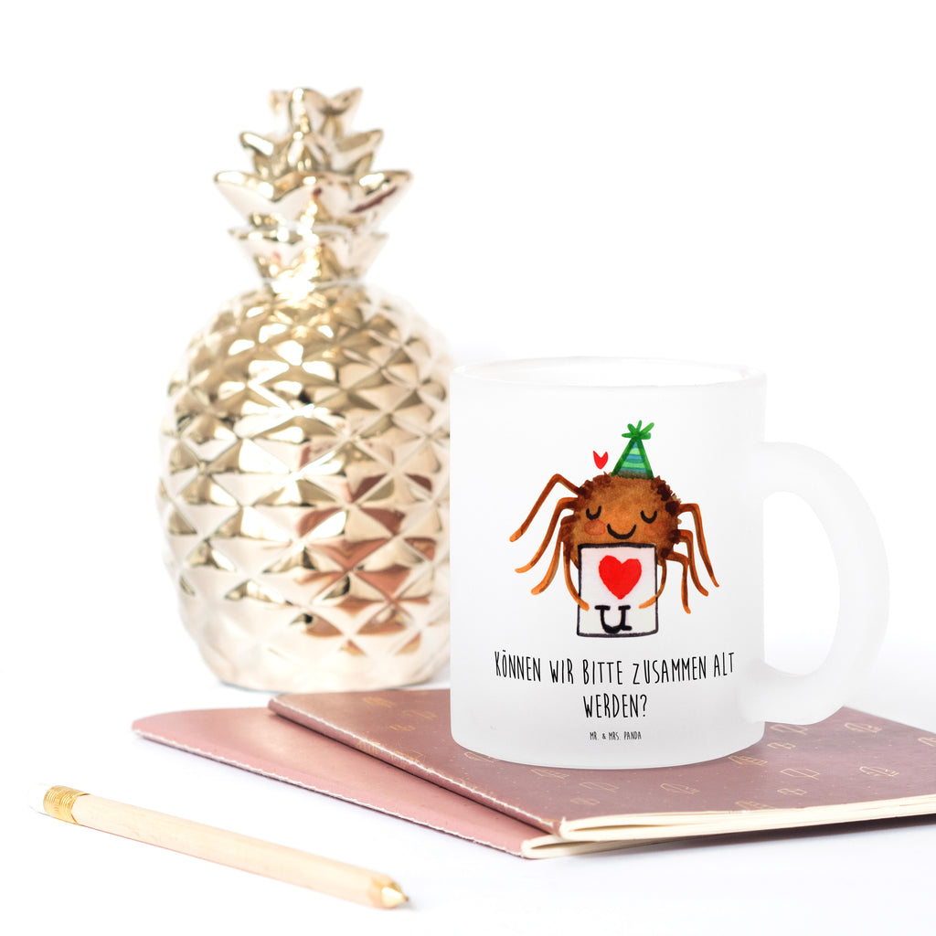 Teetasse Spinne Agathe Brief Teetasse, Teeglas, Teebecher, Tasse mit Henkel, Tasse, Glas Teetasse, Teetasse aus Glas, Spinne Agathe, Spinne, Agathe, Videos, Merchandise, Liebesbeweis, Ich Liebe dich, Heiratsantrag, Verliebt, Liebespaar, Liebesgeschenk, Treuebeweis, Treuetest