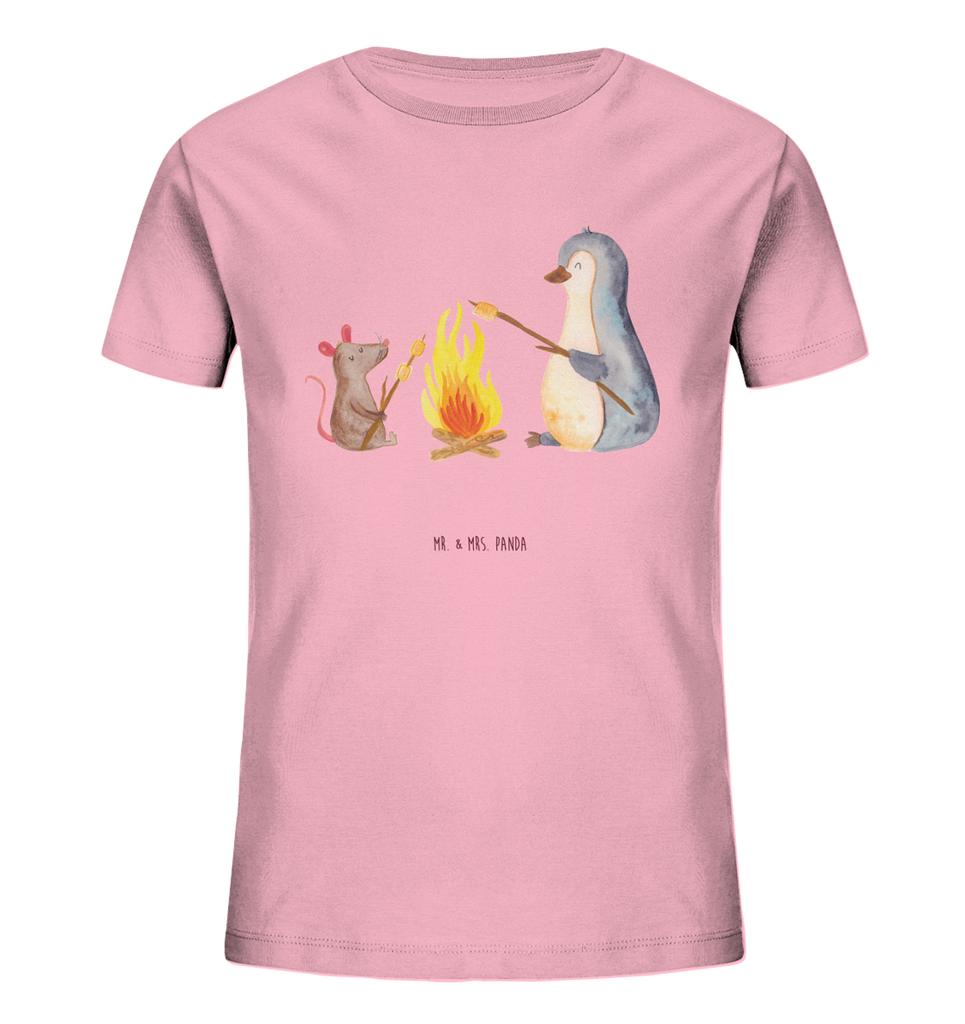 Organic Kinder T-Shirt Pinguin Lagerfeuer Kinder T-Shirt, Kinder T-Shirt Mädchen, Kinder T-Shirt Jungen, Pinguin, Maus, Pinguine, Lagerfeuer, Leben, Arbeit, Job, Motivation, Büro, Büroalltag, Lebensspruch, Lebensmotivation, Neustart, Liebe, grillen, Feuer, Marshmallows