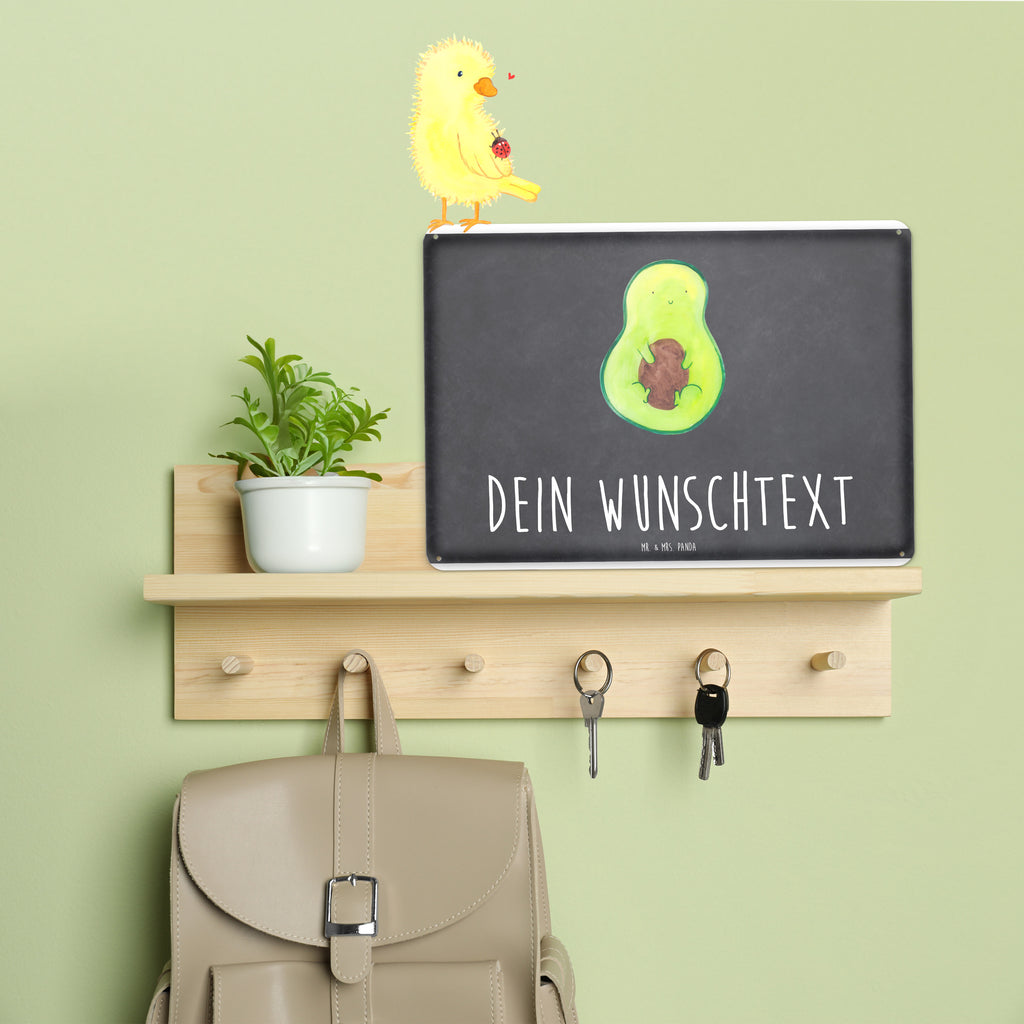 Personalisiertes Blechschild Avocado Kern Blechschild, Metallschild, Geschenk Schild, Schild, Magnet-Metall-Schild, Deko Schild, Wandschild, Wand-Dekoration, Türschild, Avocado, Veggie, Vegan, Gesund, Avokado, Avocadokern, Kern, Pflanze, Spruch Leben