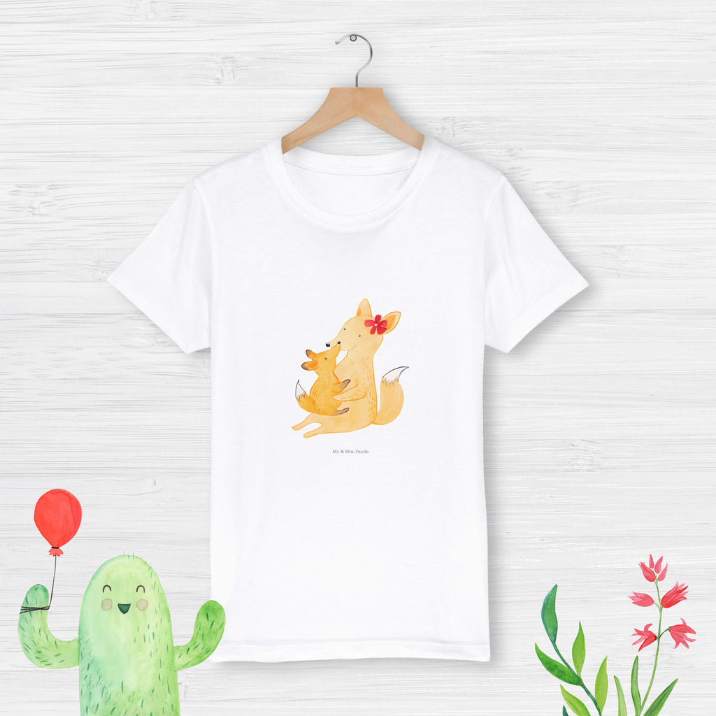 Organic Kinder T-Shirt Fuchs Mama Kinder T-Shirt, Kinder T-Shirt Mädchen, Kinder T-Shirt Jungen, Familie, Vatertag, Muttertag, Bruder, Schwester, Mama, Papa, Oma, Opa, Mutter, Tochter, Lieblingstochter, Beste Tochter, Geschenk