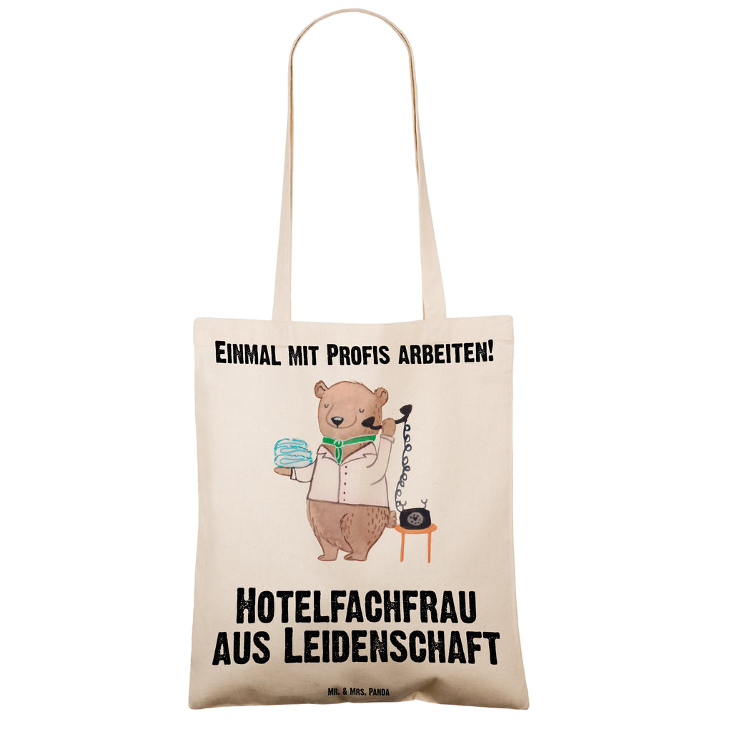 Tragetasche Hotelfachfrau aus Leidenschaft Beuteltasche, Beutel, Einkaufstasche, Jutebeutel, Stoffbeutel, Tasche, Shopper, Umhängetasche, Strandtasche, Schultertasche, Stofftasche, Tragetasche, Badetasche, Jutetasche, Einkaufstüte, Laptoptasche, Beruf, Ausbildung, Jubiläum, Abschied, Rente, Kollege, Kollegin, Geschenk, Schenken, Arbeitskollege, Mitarbeiter, Firma, Danke, Dankeschön, Hotelfachfrau, Hotelkauffrau, Hotelfachangestellte, Hotelier, Hoteleröffnung