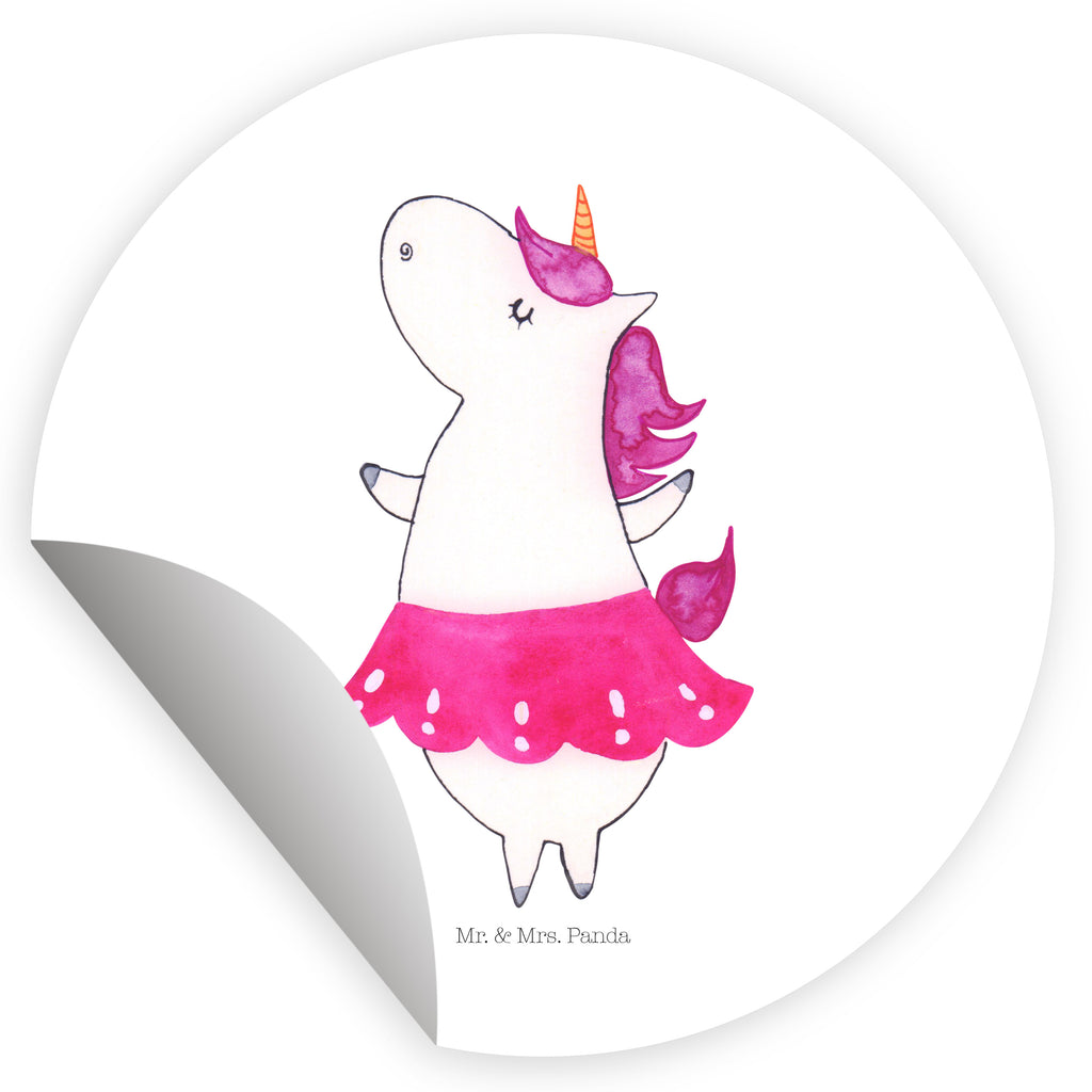 Rund Aufkleber Einhorn Ballerina Sticker, Aufkleber, Etikett, Einhorn, Einhörner, Einhorn Deko, Pegasus, Unicorn, Tanzen, Ballerina, Party, Wohnung, Spaß, Feiern, Geburtstag, Tänzerin, Lebenslust, Lebensfreude