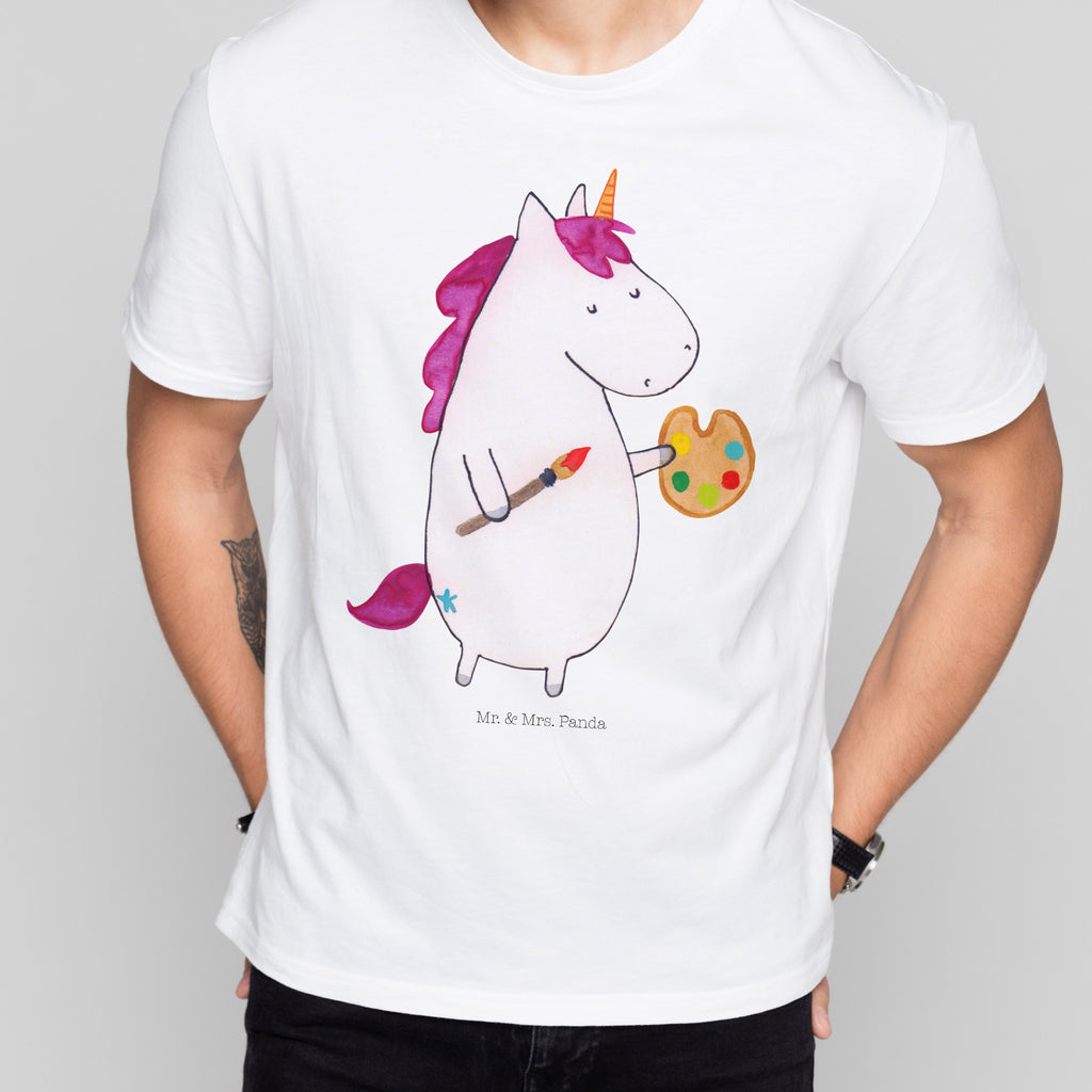 T-Shirt Standard Einhorn Künstler T-Shirt, Shirt, Tshirt, Lustiges T-Shirt, T-Shirt mit Spruch, Party, Junggesellenabschied, Jubiläum, Geburstag, Herrn, Damen, Männer, Frauen, Schlafshirt, Nachthemd, Sprüche, Einhorn, Einhörner, Einhorn Deko, Pegasus, Unicorn, Englisch, Künstler, Artist, Malen, Zeichnen, Welt, Farbe, Stift, Pinsel, Geschenk, Maler