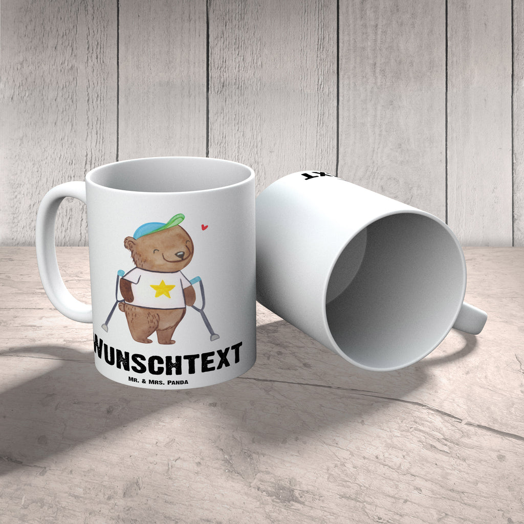 Personalisierte Tasse Bär Gehhilfen Personalisierte Tasse, Namenstasse, Wunschname, Personalisiert, Tasse, Namen, Drucken, Tasse mit Namen, Bär, Gehhilfe, Krücken