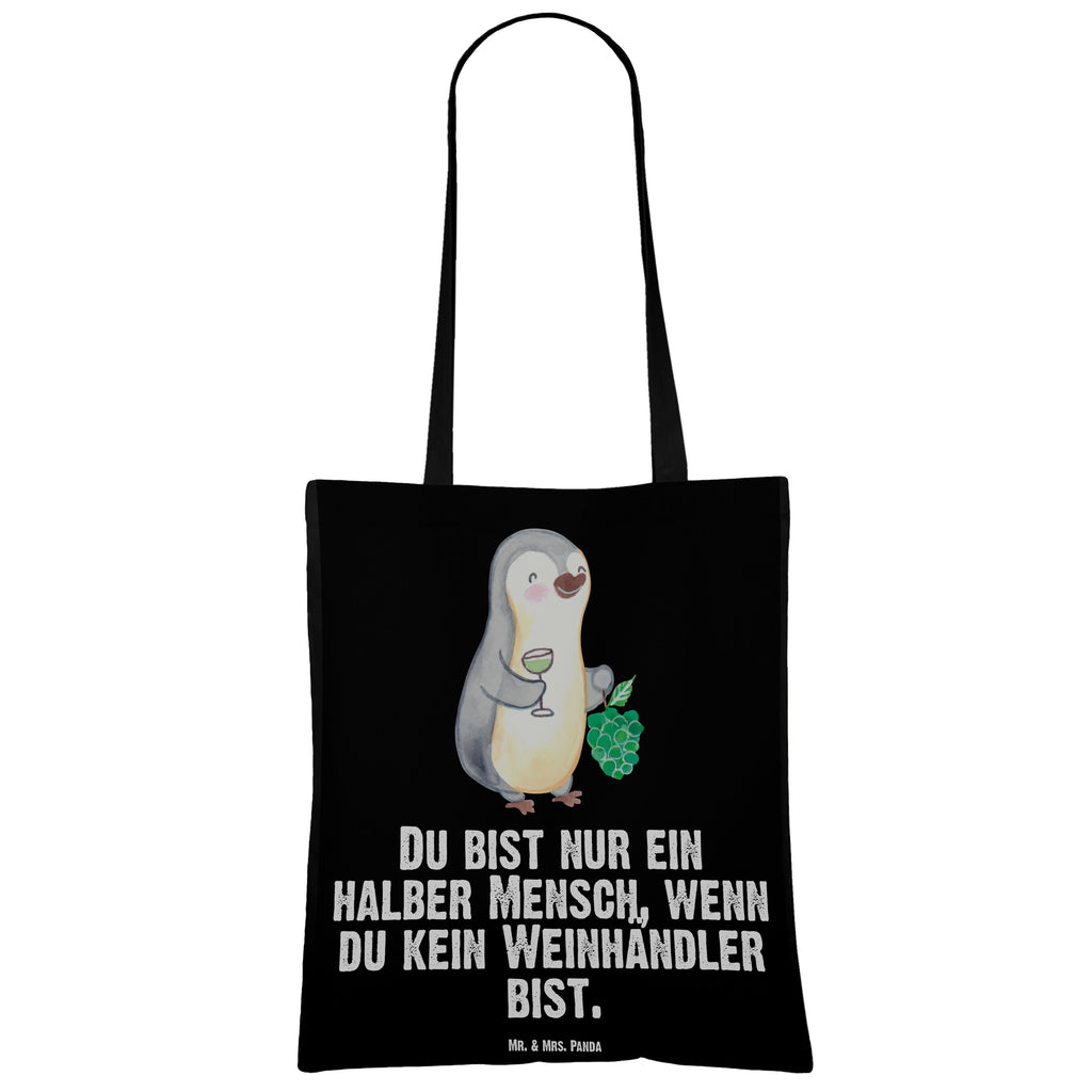 Tragetasche Weinhändler mit Herz Beuteltasche, Beutel, Einkaufstasche, Jutebeutel, Stoffbeutel, Tasche, Shopper, Umhängetasche, Strandtasche, Schultertasche, Stofftasche, Tragetasche, Badetasche, Jutetasche, Einkaufstüte, Laptoptasche, Beruf, Ausbildung, Jubiläum, Abschied, Rente, Kollege, Kollegin, Geschenk, Schenken, Arbeitskollege, Mitarbeiter, Firma, Danke, Dankeschön