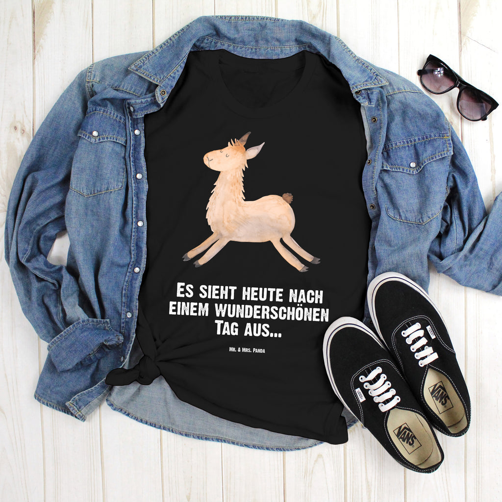 T-Shirt Standard Lama Springen T-Shirt, Shirt, Tshirt, Lustiges T-Shirt, T-Shirt mit Spruch, Party, Junggesellenabschied, Jubiläum, Geburstag, Herrn, Damen, Männer, Frauen, Schlafshirt, Nachthemd, Sprüche, Lama, Alpaka, Lamas, Lieblingstag, Happy day, fröhlich, Glück, Freundin, Liebeskummer, Neustart, guten Morgen, Start, Prüfung, Abitur