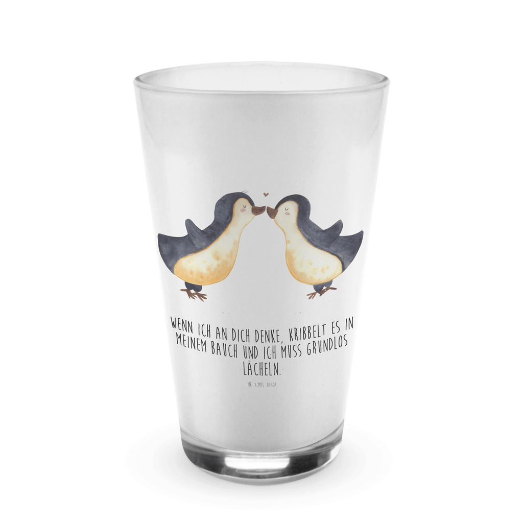 Glas Pinguine Kuss Cappuccino Glas, Glas, Cappuccino Tasse, Latte Macchiato, Liebe, Partner, Freund, Freundin, Ehemann, Ehefrau, Heiraten, Verlobung, Heiratsantrag, Liebesgeschenk, Jahrestag, Hocheitstag, Valentinstag, Geschenk für Frauen, Hochzeitstag, Mitbringsel, Geschenk für Freundin, Geschenk für Partner, Liebesbeweis, für Männer, für Ehemann