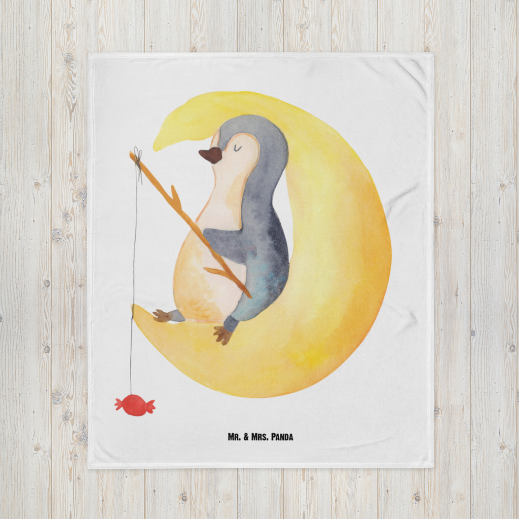 Kuscheldecke Pinguin Mond Decke, Wohndecke, Tagesdecke, Wolldecke, Sofadecke, Pinguin, Pinguine, Spruch, schlafen, Nachtruhe, Einschlafen, Schlafzimmer, Schlafstörungen, Gästezimmer