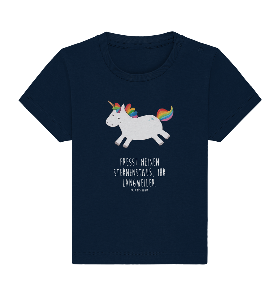 Organic Baby Shirt Einhorn Happy Baby T-Shirt, Jungen Baby T-Shirt, Mädchen Baby T-Shirt, Shirt, Einhorn, Einhörner, Einhorn Deko, Pegasus, Unicorn, glücklich, fröhlich, Spaß, Freude, Lebensfreude, witzig, spannend, Lächeln, Lachen