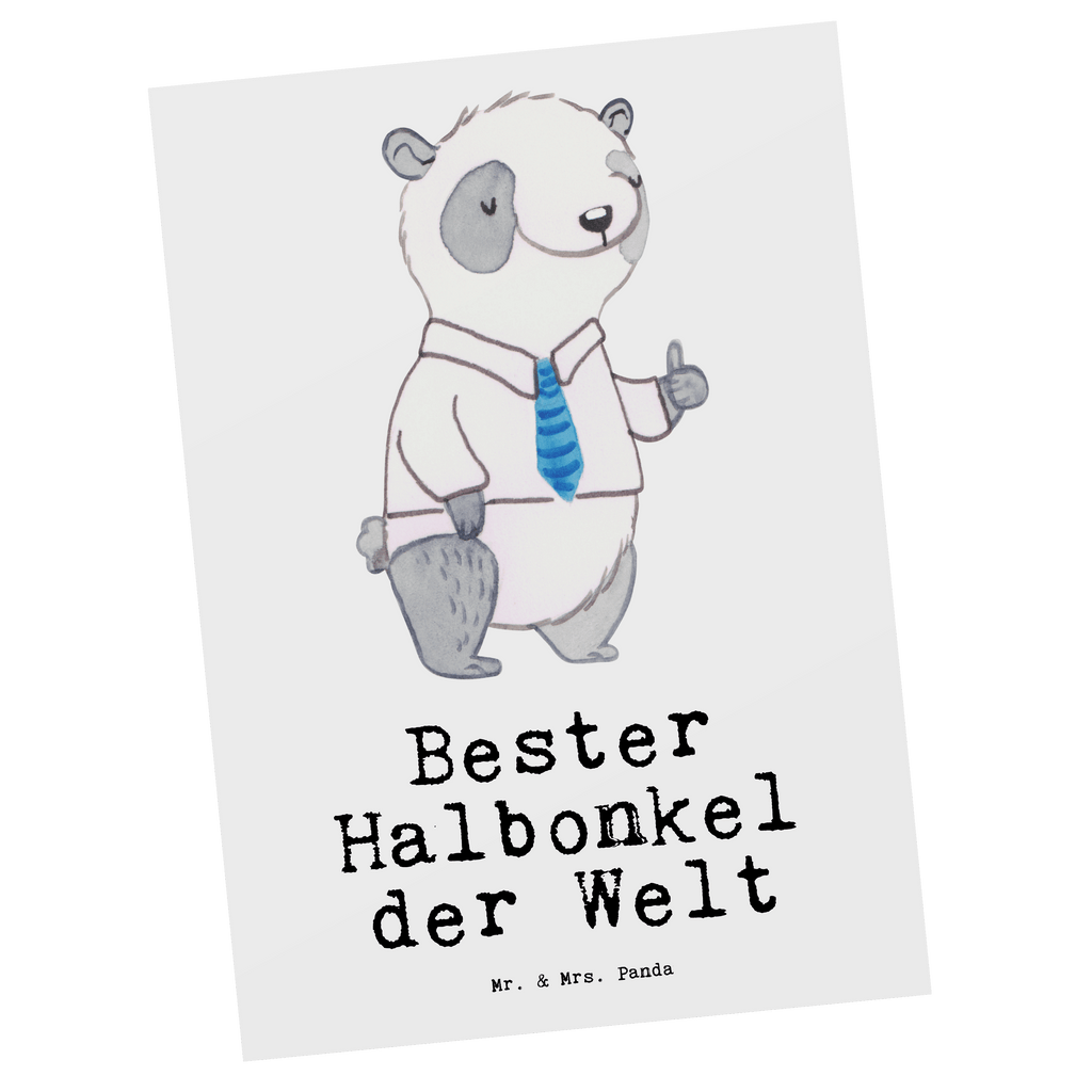 Postkarte Panda Bester Halbonkel der Welt Postkarte, Karte, Geschenkkarte, Grußkarte, Einladung, Ansichtskarte, Geburtstagskarte, Einladungskarte, Dankeskarte, Ansichtskarten, Einladung Geburtstag, Einladungskarten Geburtstag, für, Dankeschön, Geschenk, Schenken, Geburtstag, Geburtstagsgeschenk, Geschenkidee, Danke, Bedanken, Mitbringsel, Freude machen, Geschenktipp, Onkel, bester Onkel, Halbonkel, Stiefonkel, Stief, Stiefgeschwister, Familie, Kleinigkeit