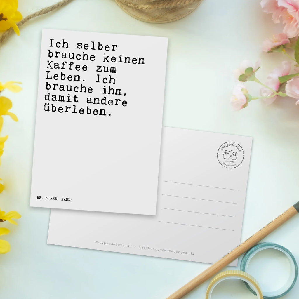 Postkarte Sprüche und Zitate Ich selber brauche keinen Kaffee zum Leben. Ich brauche ihn, damit andere überleben. Postkarte, Karte, Geschenkkarte, Grußkarte, Einladung, Ansichtskarte, Geburtstagskarte, Einladungskarte, Dankeskarte, Ansichtskarten, Einladung Geburtstag, Einladungskarten Geburtstag, Spruch, Sprüche, lustige Sprüche, Weisheiten, Zitate, Spruch Geschenke, Spruch Sprüche Weisheiten Zitate Lustig Weisheit Worte