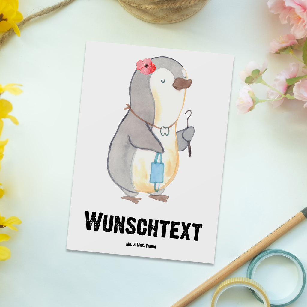 Personalisierte Postkarte Kieferorthopädin mit Herz Postkarte mit Namen, Postkarte bedrucken, Postkarte mit Wunschtext, Postkarte personalisierbar, Geschenkkarte mit Namen, Grußkarte mit Namen, Karte mit Namen, Einladung mit Namen, Ansichtskarte mit Namen, Geschenkkarte mit Wunschtext, Grußkarte mit Wunschtext, Karte mit Wunschtext, Einladung mit Wunschtext, Ansichtskarte mit Wunschtext, Beruf, Ausbildung, Jubiläum, Abschied, Rente, Kollege, Kollegin, Geschenk, Schenken, Arbeitskollege, Mitarbeiter, Firma, Danke, Dankeschön