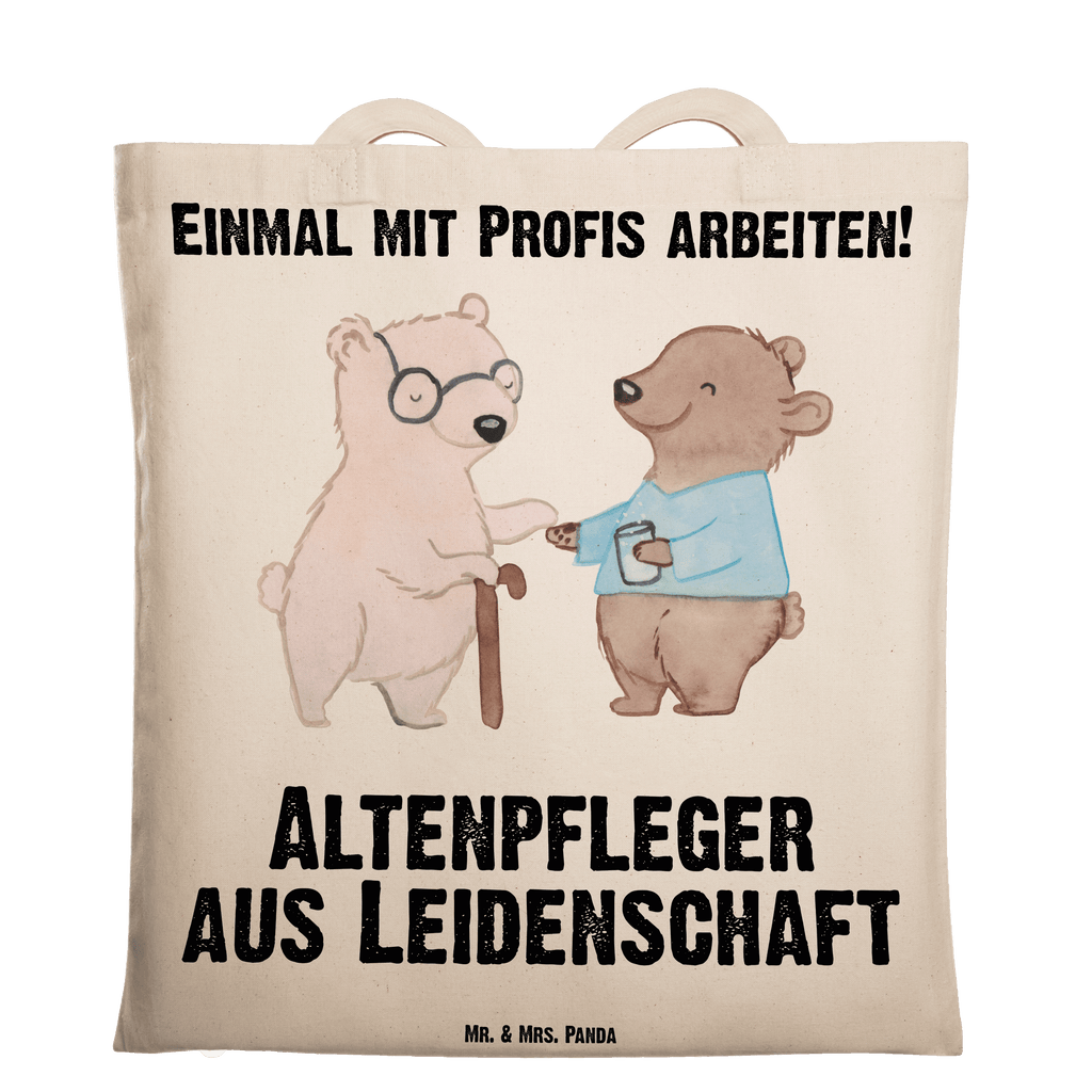 Tragetasche Altenpfleger aus Leidenschaft Beuteltasche, Beutel, Einkaufstasche, Jutebeutel, Stoffbeutel, Tasche, Shopper, Umhängetasche, Strandtasche, Schultertasche, Stofftasche, Tragetasche, Badetasche, Jutetasche, Einkaufstüte, Laptoptasche, Beruf, Ausbildung, Jubiläum, Abschied, Rente, Kollege, Kollegin, Geschenk, Schenken, Arbeitskollege, Mitarbeiter, Firma, Danke, Dankeschön, Altenpfleger, Pfleger, Altenheim Eröffnung