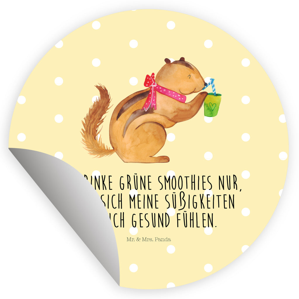 Rund Aufkleber Eichhörnchen Smoothie Sticker, Aufkleber, Etikett, Tiermotive, Gute Laune, lustige Sprüche, Tiere, Green Smoothies, Diät, Abnehmen, Streifenhörnchen, Eichhörnchen