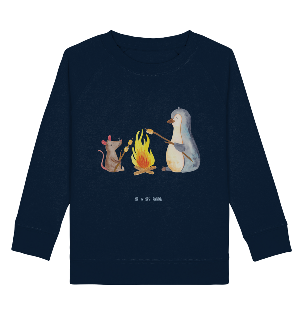 Organic Kinder Pullover Pinguin Lagerfeuer Kinder Pullover, Kinder Sweatshirt, Jungen, Mädchen, Pinguin, Maus, Pinguine, Lagerfeuer, Leben, Arbeit, Job, Motivation, Büro, Büroalltag, Lebensspruch, Lebensmotivation, Neustart, Liebe, grillen, Feuer, Marshmallows