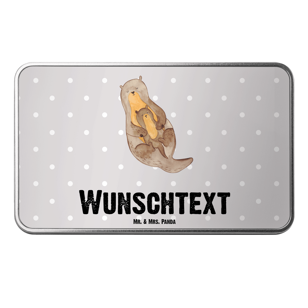 Personalisierte Metalldose Otter mit Kind Personalisierte Metalldose, Dose mit Namen, Namensdose, Kiste mit Namen, Namenskiste, Otter, Fischotter, Seeotter, Otter Seeotter See Otter