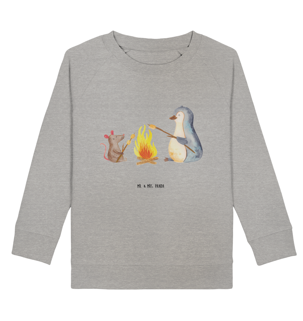 Organic Kinder Pullover Pinguin Lagerfeuer Kinder Pullover, Kinder Sweatshirt, Jungen, Mädchen, Pinguin, Maus, Pinguine, Lagerfeuer, Leben, Arbeit, Job, Motivation, Büro, Büroalltag, Lebensspruch, Lebensmotivation, Neustart, Liebe, grillen, Feuer, Marshmallows