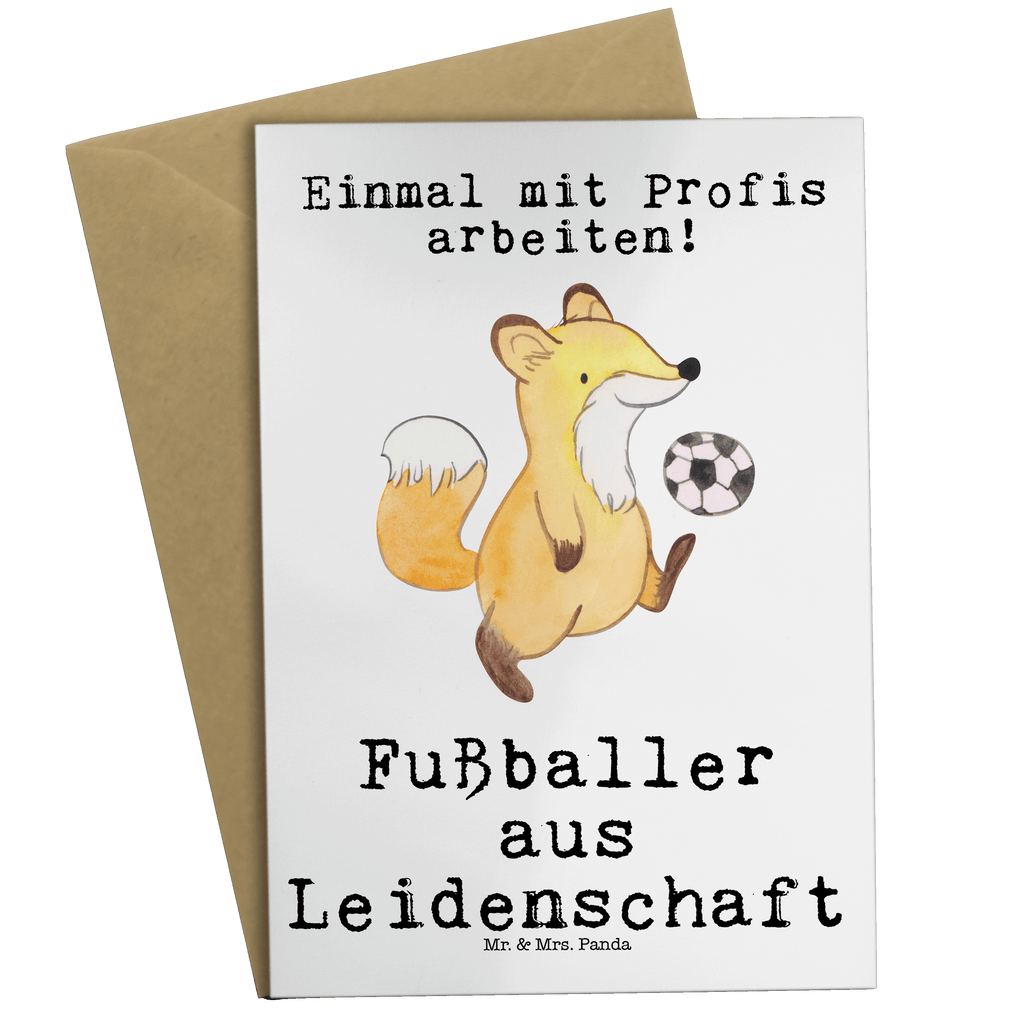 Grußkarte Fußballer aus Leidenschaft Grußkarte, Klappkarte, Einladungskarte, Glückwunschkarte, Hochzeitskarte, Geburtstagskarte, Karte, Ansichtskarten, Beruf, Ausbildung, Jubiläum, Abschied, Rente, Kollege, Kollegin, Geschenk, Schenken, Arbeitskollege, Mitarbeiter, Firma, Danke, Dankeschön, Fußballer, Fußballspieler, Profi Fußballer, Fußballspiel, Glücksbringer