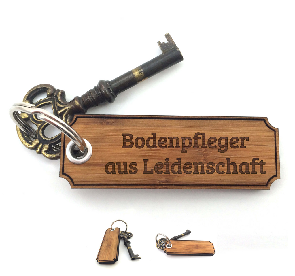 Schlüsselanhänger Classic Gravur Bodenpfleger Schlüsselanhänger, Anhänger, Taschenanhänger, Glücksbringer, Schlüsselbund, Schlüsselanhänger Holz, Schlüsselanhänger aus Holz, Holz Schlüsselanhänger, Holzschlüsselanhänger, Geschenke, Schenken, Gravur