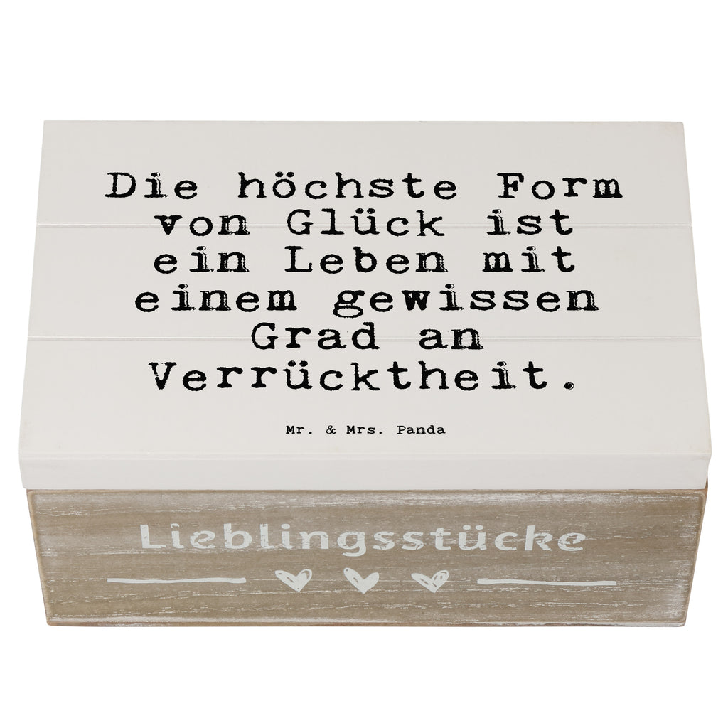 Holzkiste Sprüche und Zitate Die höchste Form von Glück ist ein Leben mit einem gewissen Grad an Verrücktheit. Holzkiste, Kiste, Schatzkiste, Truhe, Schatulle, XXL, Erinnerungsbox, Erinnerungskiste, Dekokiste, Aufbewahrungsbox, Geschenkbox, Geschenkdose, Spruch, Sprüche, lustige Sprüche, Weisheiten, Zitate, Spruch Geschenke, Spruch Sprüche Weisheiten Zitate Lustig Weisheit Worte