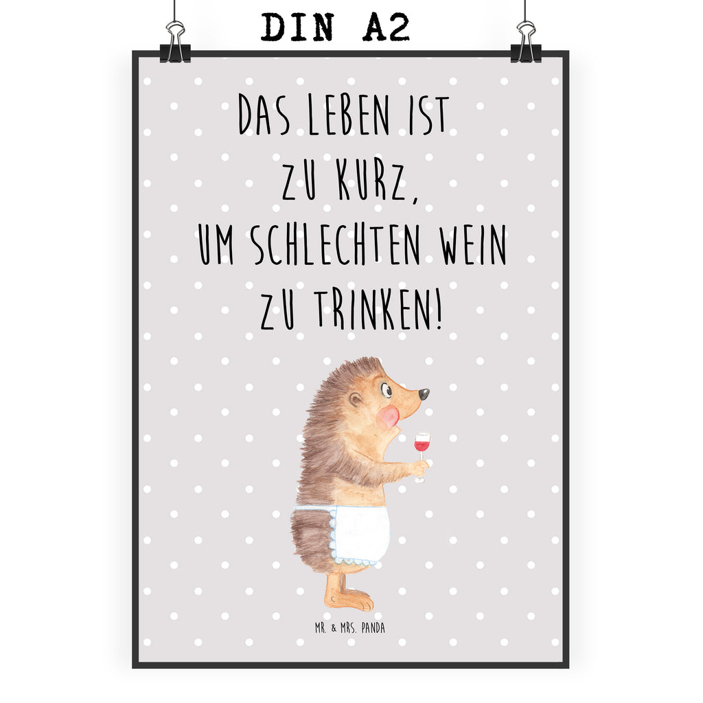 Poster Igel mit Wein Poster, Wandposter, Bild, Wanddeko, Küchenposter, Kinderposter, Wanddeko Bild, Raumdekoration, Wanddekoration, Handgemaltes Poster, Mr. & Mrs. Panda Poster, Designposter, Kunstdruck, Posterdruck, Tiermotive, Gute Laune, lustige Sprüche, Tiere, Wein Spruch, Igel, Geschenk Weintrinker, Geschenk Weinliebhaber, Wein Deko, Weinglas, Rotwein, Weißwein, Wein trinken