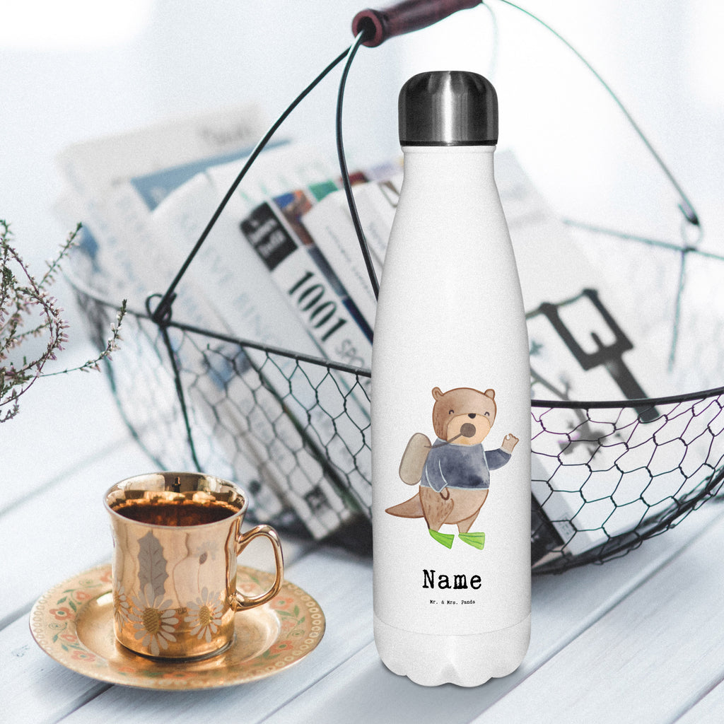 Personalisierte Thermosflasche Tauchlehrer mit Herz Personalisierte Isolierflasche, Personalisierte Thermoflasche, Personalisierte Trinkflasche, Trinkflasche Mit Namen, Wunschname, Bedrucken, Namensflasche, Beruf, Ausbildung, Jubiläum, Abschied, Rente, Kollege, Kollegin, Geschenk, Schenken, Arbeitskollege, Mitarbeiter, Firma, Danke, Dankeschön