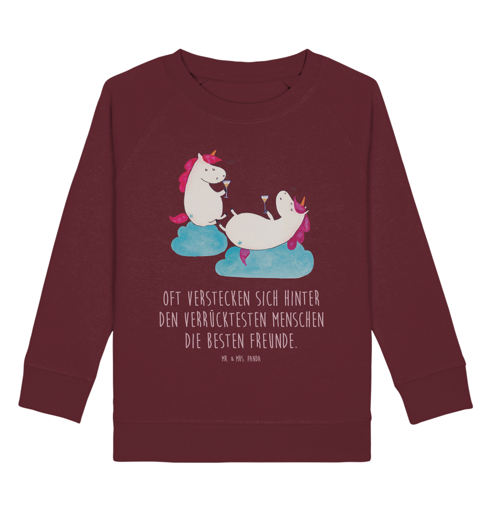 Organic Kinder Pullover Einhörner Sekt Kinder Pullover, Kinder Sweatshirt, Jungen, Mädchen, Einhorn, Einhörner, Einhorn Deko, Pegasus, Unicorn, Freundinnen, Freundin, BFF, Sekt, Mädelsabend, Spaß, Party, Korken, Anstoßen, Beste