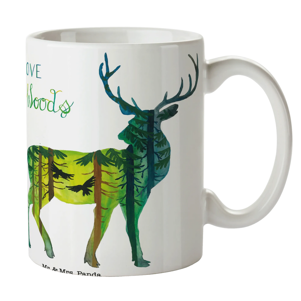 Tasse Hirsch I love the woods Tasse, Kaffeetasse, Teetasse, Becher, Kaffeebecher, Teebecher, Keramiktasse, Porzellantasse, Büro Tasse, Geschenk Tasse, Tasse Sprüche, Tasse Motive, Kaffeetassen, Tasse bedrucken, Designer Tasse, Cappuccino Tassen, Schöne Teetassen, Blumen Deko, Frühlings Deko, Sommer Deko, Dekoration, positive Botschaft, Naturliebhaber, Outdoor, Natur, Abenteuer, Wald, woods, Hirsch