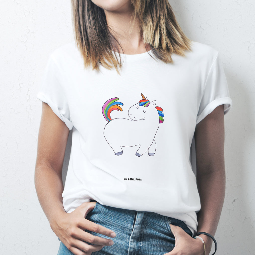 T-Shirt Standard Einhorn stolzierend T-Shirt, Shirt, Tshirt, Lustiges T-Shirt, T-Shirt mit Spruch, Party, Junggesellenabschied, Jubiläum, Geburstag, Herrn, Damen, Männer, Frauen, Schlafshirt, Nachthemd, Sprüche, Einhorn, Einhörner, Einhorn Deko, Pegasus, Unicorn, stolz, anders, bunt, Pferd, Reiter, Reiten, Freundin, Geschenk