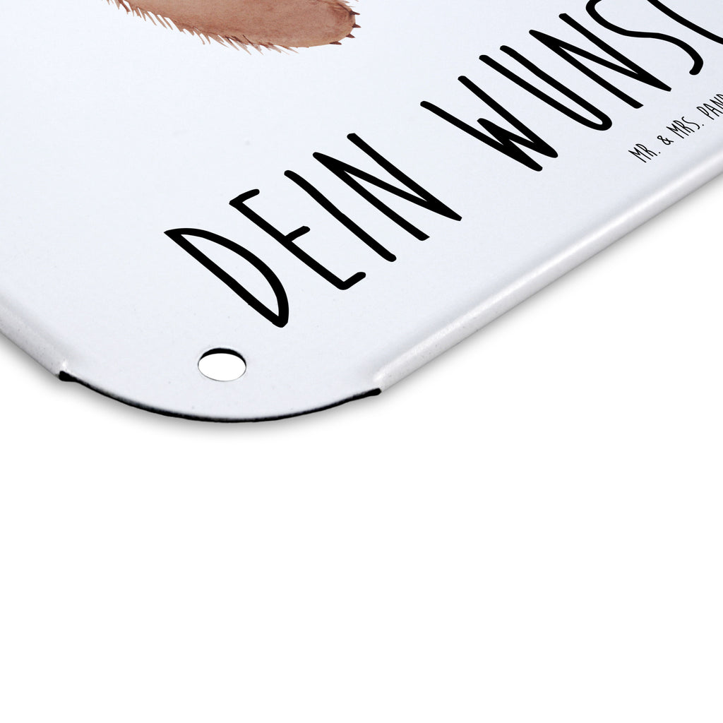 Personalisiertes Blechschild Wombat Blechschild, Metallschild, Geschenk Schild, Schild, Magnet-Metall-Schild, Deko Schild, Wandschild, Wand-Dekoration, Türschild, Tiermotive, Gute Laune, lustige Sprüche, Tiere, Wombat, Das Leben ist schön, Motivation, Spruch, Australien