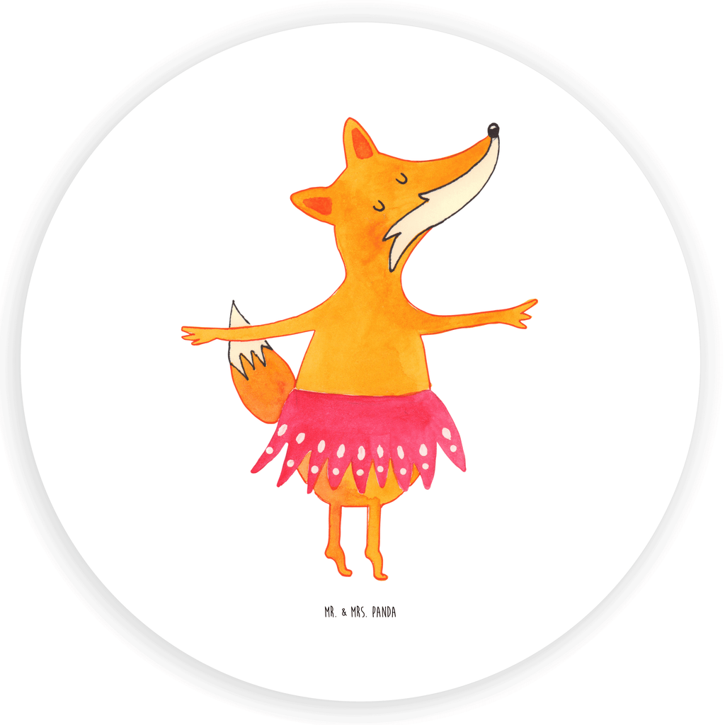 Rund Aufkleber Fuchs Ballerina Sticker, Aufkleber, Etikett, Fuchs, Fuchs Spruch, Füchse, Füchsin, Ballerina, Ballett, Tänzerin, Tanzen, Party, Einladung, Geburtstag