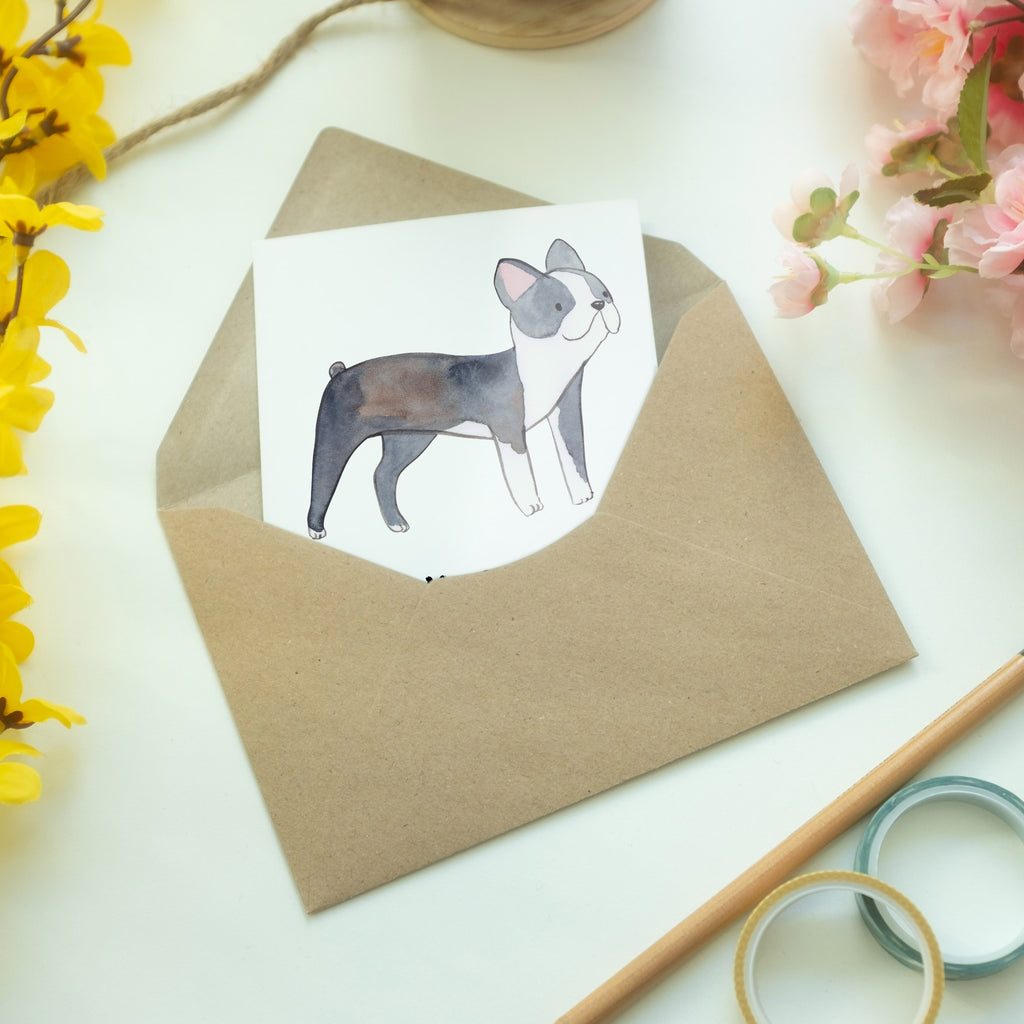 Grußkarte Boston Terrier Lebensretter Grußkarte, Klappkarte, Einladungskarte, Glückwunschkarte, Hochzeitskarte, Geburtstagskarte, Karte, Ansichtskarten, Hund, Hunderasse, Rassehund, Hundebesitzer, Geschenk, Tierfreund, Schenken, Welpe, Boston Terrier