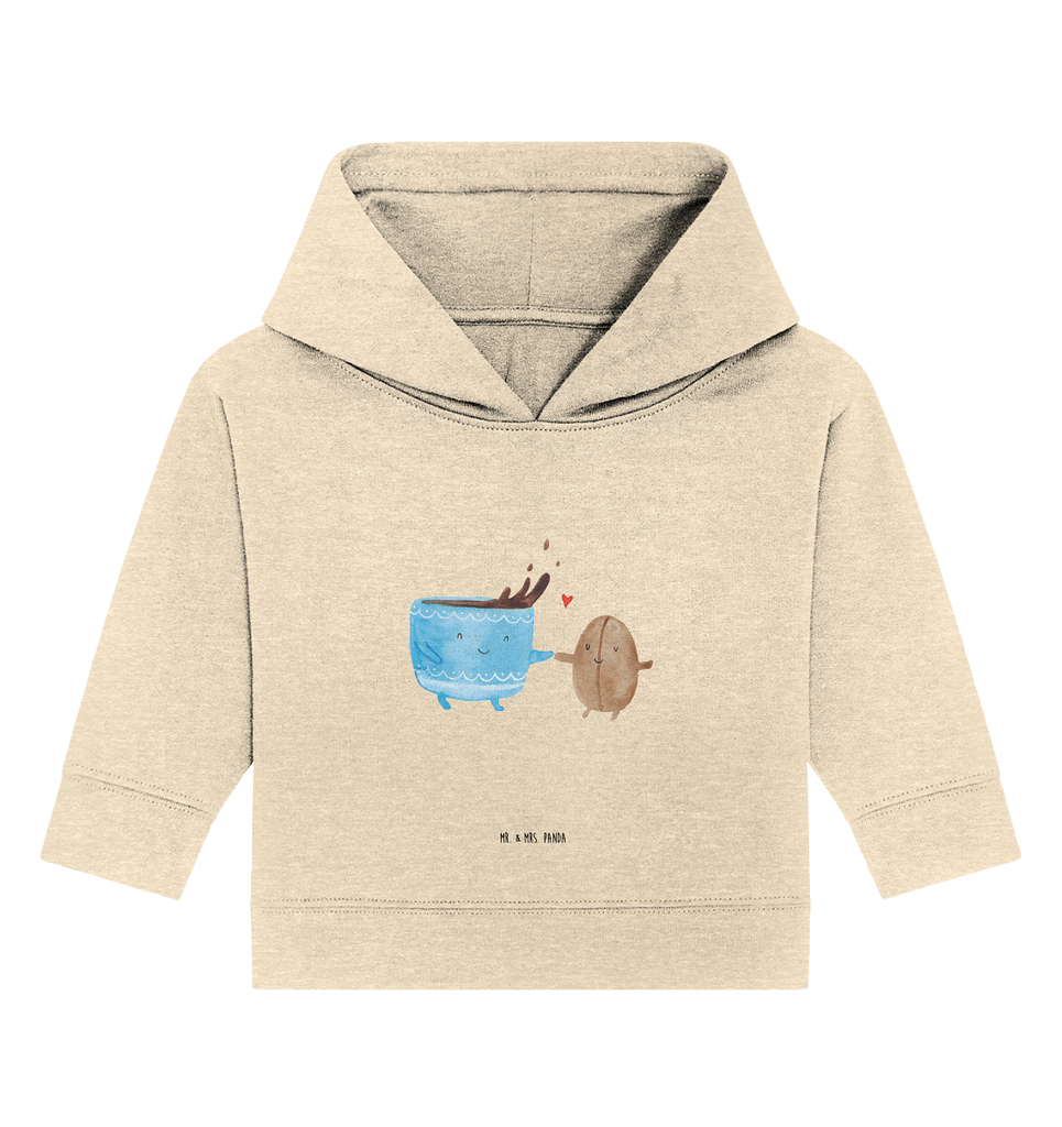 Organic Baby Hoodie Kaffee Bohne Baby Kapuzenshirt, Baby Kapuzensweatshirt, Baby Hoodie, Baby Pullover, Tiermotive, Gute Laune, lustige Sprüche, Tiere, Kaffee, Kaffeebohne, Genuss, Zufriedenheit, Glück