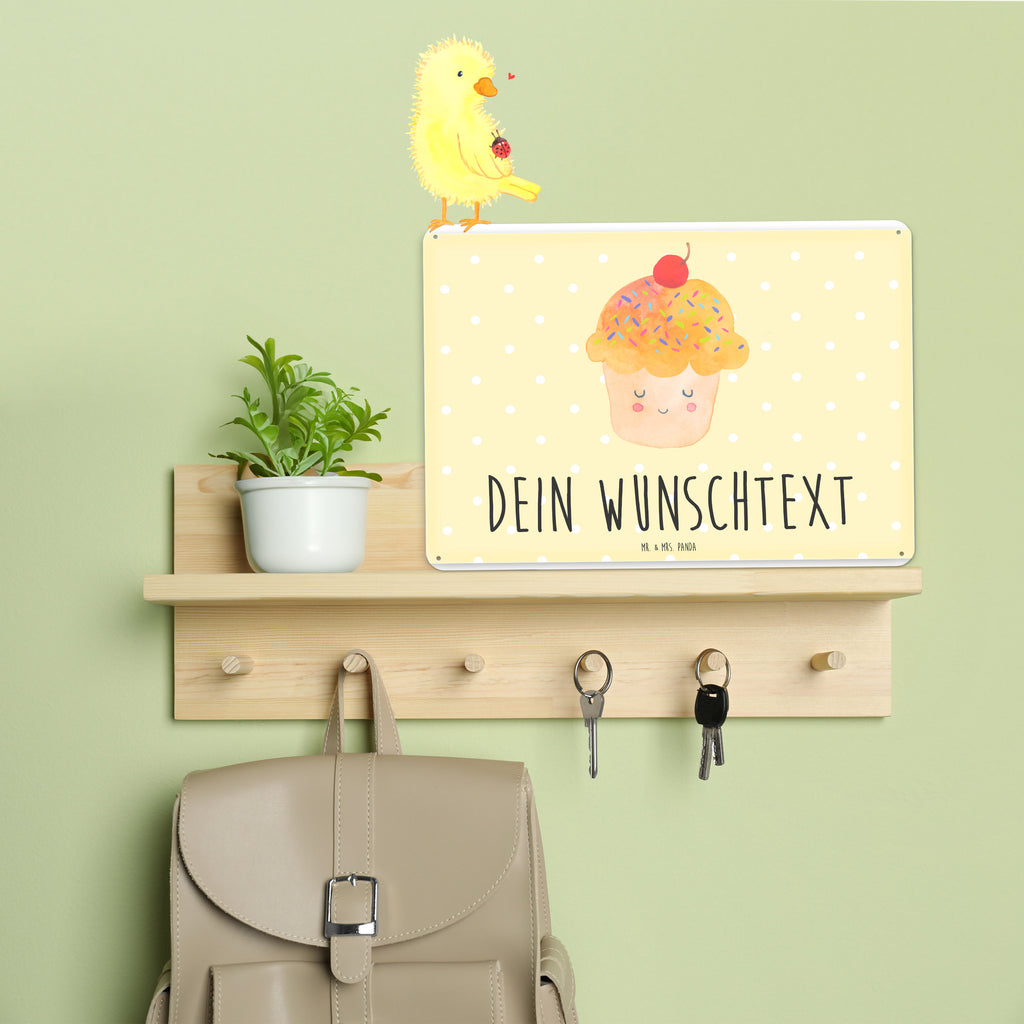 Personalisiertes Blechschild Cupcake Blechschild, Metallschild, Geschenk Schild, Schild, Magnet-Metall-Schild, Deko Schild, Wandschild, Wand-Dekoration, Türschild, Tiermotive, Gute Laune, lustige Sprüche, Tiere, Cupcakes, Muffin, Wunder, Küche Deko, Küche Spruch, Backen Geschenk, Geschenk Koch, Motivation Sprüche