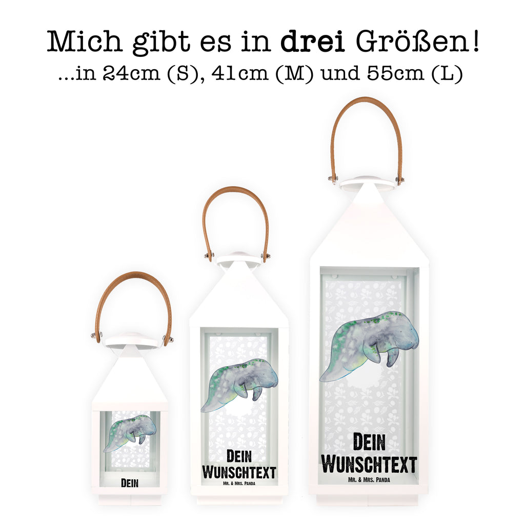 Personalisierte Deko Laterne Seekuh chillt Gartenlampe, Gartenleuchte, Gartendekoration, Gartenlicht, Laterne kleine Laternen, XXL Laternen, Laterne groß, Meerestiere, Meer, Urlaub, Seekuh, Seekühe, Diät, Abnehmen, Zucker, Diätwahn, Essen, Süßigkeiten