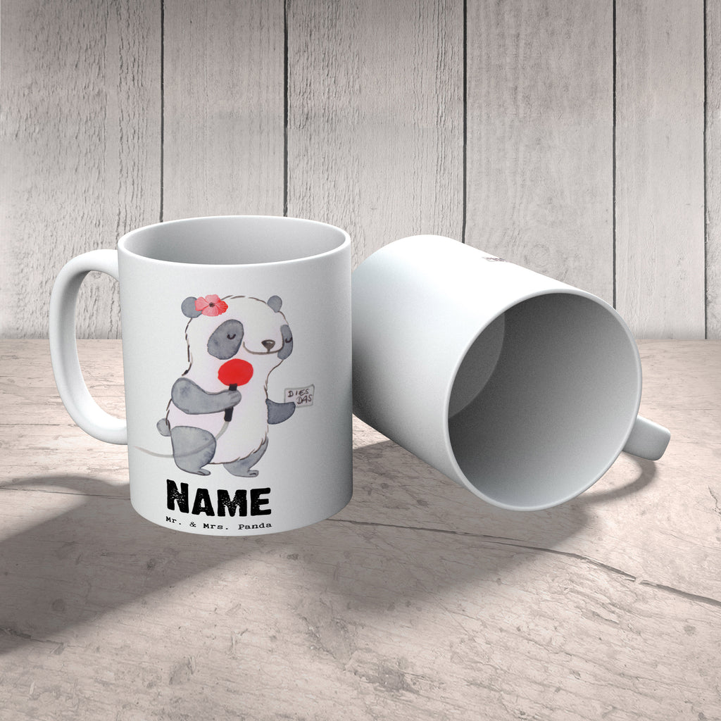 Personalisierte Tasse Sportreporterin mit Herz Personalisierte Tasse, Namenstasse, Wunschname, Personalisiert, Tasse, Namen, Drucken, Tasse mit Namen, Beruf, Ausbildung, Jubiläum, Abschied, Rente, Kollege, Kollegin, Geschenk, Schenken, Arbeitskollege, Mitarbeiter, Firma, Danke, Dankeschön