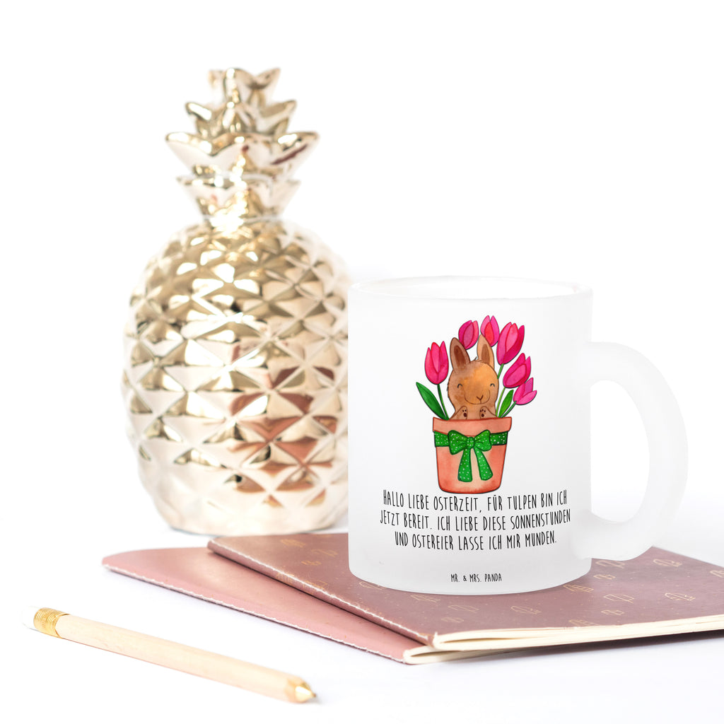 Teetasse Hase Tulpen Teetasse, Teeglas, Teebecher, Tasse mit Henkel, Tasse, Glas Teetasse, Teetasse aus Glas, Ostern, Osterhase, Ostergeschenke, Osternest, Osterdeko, Geschenke zu Ostern, Ostern Geschenk, Ostergeschenke Kinder, Ostern Kinder, Hase, Ostergeschenk, Tulpen, Blumenstrauß, Alternative zu Blumen