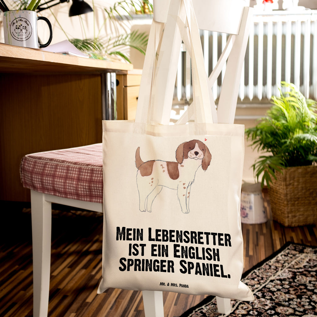 Tragetasche English Springer Spaniel Lebensretter Beuteltasche, Beutel, Einkaufstasche, Jutebeutel, Stoffbeutel, Tasche, Shopper, Umhängetasche, Strandtasche, Schultertasche, Stofftasche, Tragetasche, Badetasche, Jutetasche, Einkaufstüte, Laptoptasche, Hund, Hunderasse, Rassehund, Hundebesitzer, Geschenk, Tierfreund, Schenken, Welpe, English Springer Spaniel