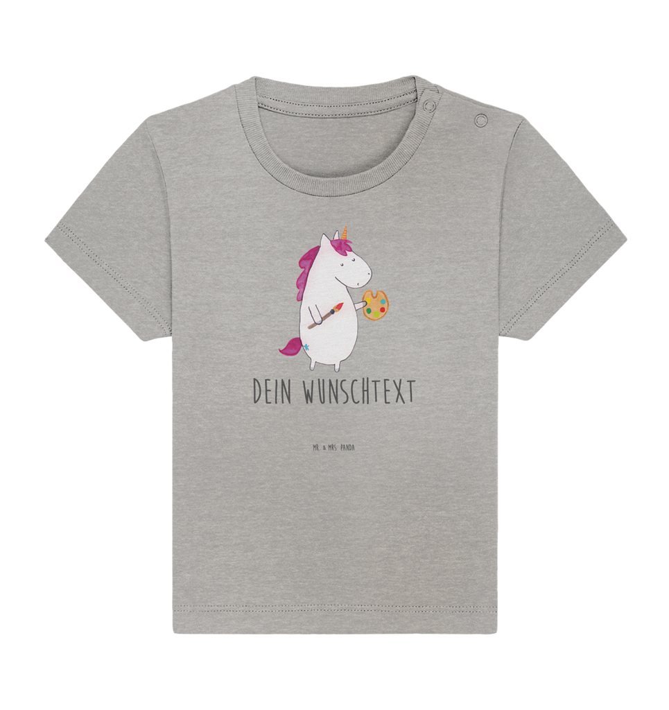 Personalisiertes Baby Shirt Einhorn Künstler Personalisiertes Baby T-Shirt, Personalisiertes Jungen Baby T-Shirt, Personalisiertes Mädchen Baby T-Shirt, Personalisiertes Shirt, Einhorn, Einhörner, Einhorn Deko, Pegasus, Unicorn, Englisch, Künstler, Artist, Malen, Zeichnen, Welt, Farbe, Stift, Pinsel, Geschenk, Maler