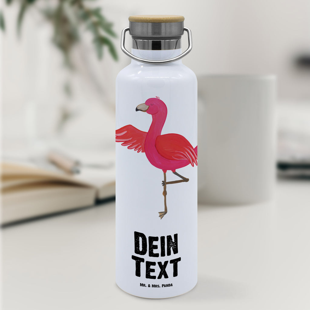 Personalisierte Trinkflasche Flamingo Yoga Personalisierte Trinkflasche, Trinkflasche mit Namen, Trinkflasche bedrucken, Flasche personalisiert, Trinkflasch mit Aufdruck, Trinkflasche Werbegeschenk, Namensaufdruck Trinkflasche, Sportflasche personalisiert, Trinkflasche Sport, Flamingo, Vogel, Yoga, Namaste, Achtsamkeit, Yoga-Übung, Entspannung, Ärger, Aufregen, Tiefenentspannung