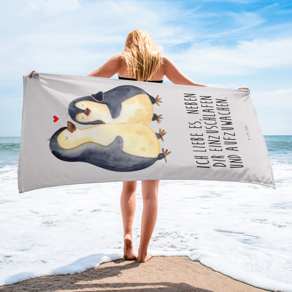 XL Badehandtuch Pinguine Einschlafen Handtuch, Badetuch, Duschtuch, Strandtuch, Saunatuch, Liebe, Partner, Freund, Freundin, Ehemann, Ehefrau, Heiraten, Verlobung, Heiratsantrag, Liebesgeschenk, Jahrestag, Hocheitstag, Valentinstag, Geschenk für Frauen, Hochzeitstag, Mitbringsel, Geschenk für Freundin, Geschenk für Partner, Liebesbeweis, für Männer, für Ehemann