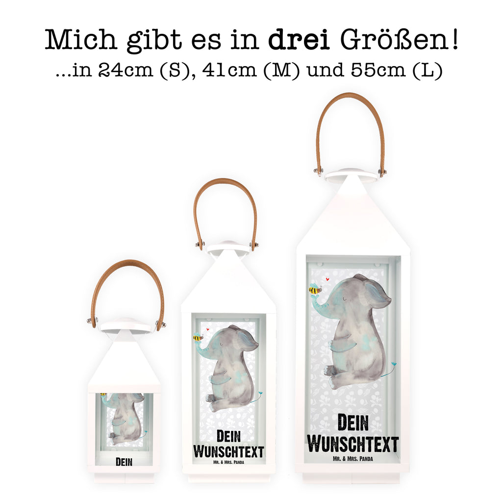 Personalisierte Deko Laterne Elefant & Biene Gartenlampe, Gartenleuchte, Gartendekoration, Gartenlicht, Laterne kleine Laternen, XXL Laternen, Laterne groß, Tiermotive, Gute Laune, lustige Sprüche, Tiere, Elefant, Biene, Liebe, Liebesbeweis, Jahrestag, Liebesgeschenk, Heiratsantrag, Hochzeitsgeschenk, Liebesspruch