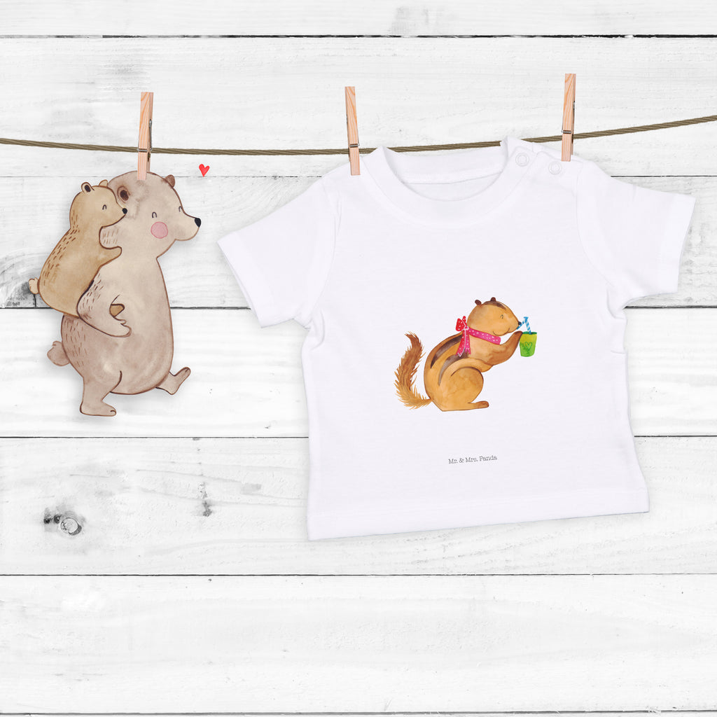 Organic Baby Shirt Eichhörnchen Smoothie Baby T-Shirt, Jungen Baby T-Shirt, Mädchen Baby T-Shirt, Shirt, Tiermotive, Gute Laune, lustige Sprüche, Tiere, Green Smoothies, Diät, Abnehmen, Streifenhörnchen, Eichhörnchen