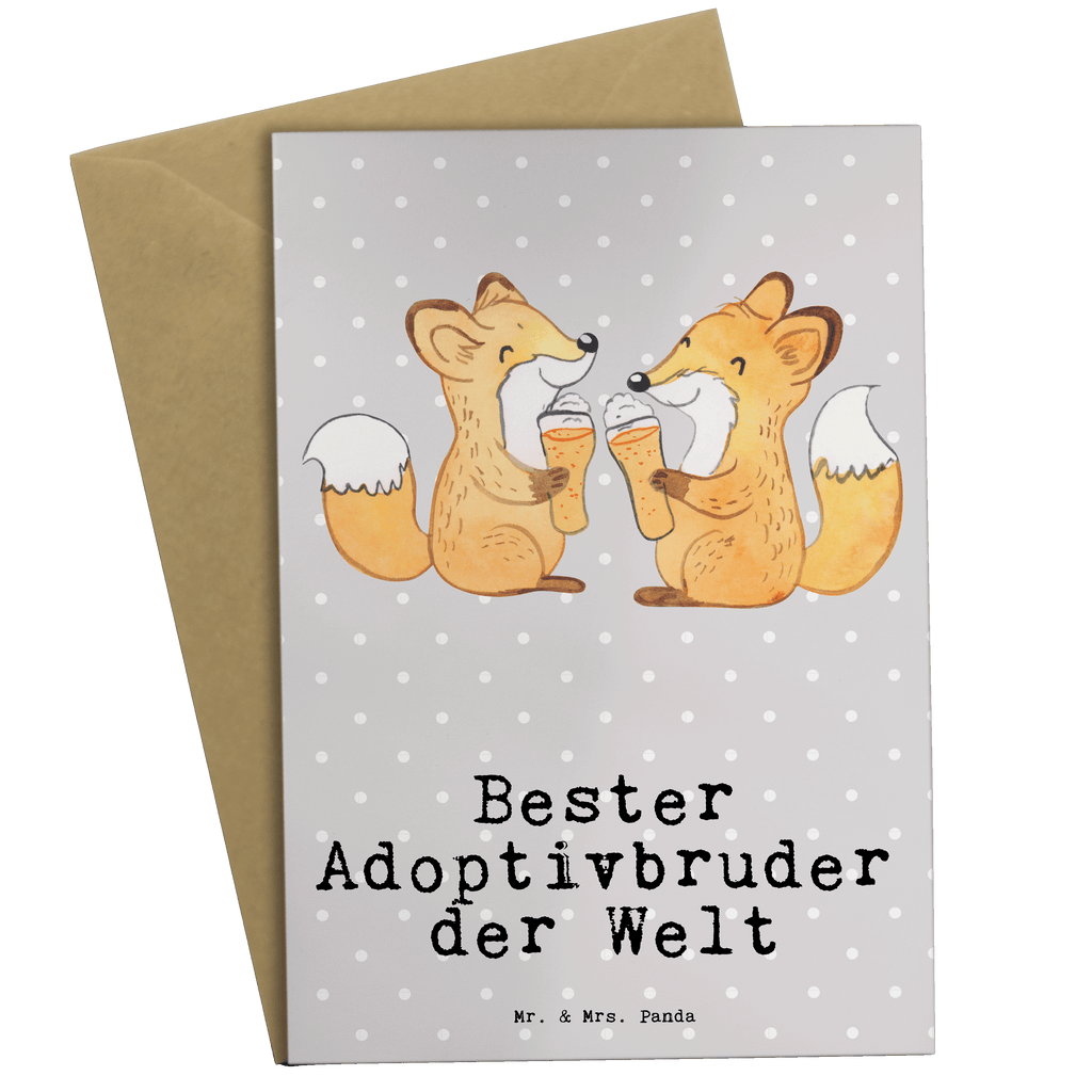 Grußkarte Fuchs Bester Adoptivbruder der Welt Grußkarte, Klappkarte, Einladungskarte, Glückwunschkarte, Hochzeitskarte, Geburtstagskarte, Karte, Ansichtskarten, für, Dankeschön, Geschenk, Schenken, Geburtstag, Geburtstagsgeschenk, Geschenkidee, Danke, Bedanken, Mitbringsel, Freude machen, Geschenktipp, Adoptivbruder, adoptiert, Bruder, Brudi, Geschwister, Bruderherz, Schwester, Familie, Kleinigkeit, Brother, Bester, Sohn