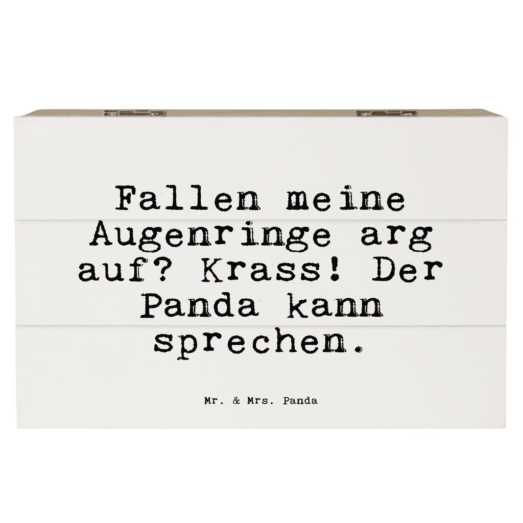 Holzkiste Sprüche und Zitate Fallen meine Augenringe arg auf? Krass! Der Panda kann sprechen. Holzkiste, Kiste, Schatzkiste, Truhe, Schatulle, XXL, Erinnerungsbox, Erinnerungskiste, Dekokiste, Aufbewahrungsbox, Geschenkbox, Geschenkdose, Spruch, Sprüche, lustige Sprüche, Weisheiten, Zitate, Spruch Geschenke, Spruch Sprüche Weisheiten Zitate Lustig Weisheit Worte