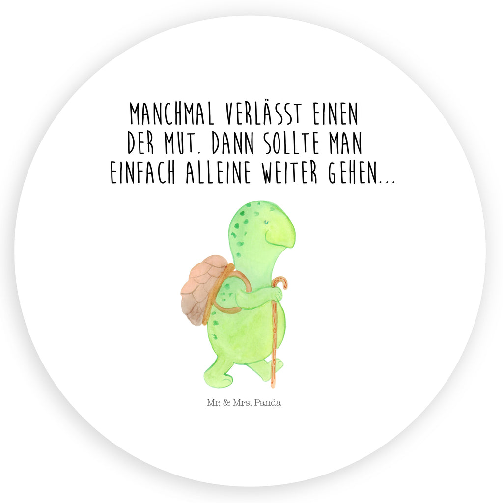 Rund Aufkleber Schildkröte Wanderer Sticker, Aufkleber, Etikett, Schildkröte, Schildkröten, Motivation, Motivationsspruch, Motivationssprüche, Neuanfang