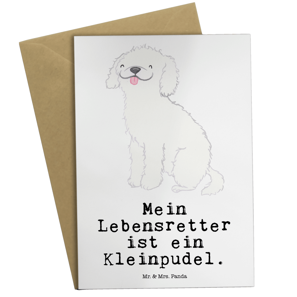 Grußkarte Kleinpudel Lebensretter Grußkarte, Klappkarte, Einladungskarte, Glückwunschkarte, Hochzeitskarte, Geburtstagskarte, Karte, Ansichtskarten, Hund, Hunderasse, Rassehund, Hundebesitzer, Geschenk, Tierfreund, Schenken, Welpe, Pudel, Kleinpudel