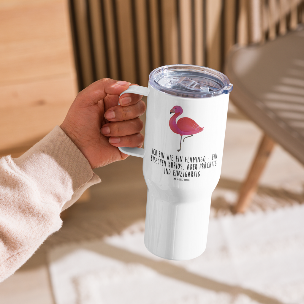 XXL Thermobecher Flamingo Classic Thermobecher, XL Thermobecher, Reisebecher, XL Reisetasse, Großer Thermobecher, Autobecher, Jumbo Becher, Flamingo, Einzigartig, Selbstliebe, Stolz, ich, für mich, Spruch, Freundin, Freundinnen, Außenseiter, Sohn, Tochter, Geschwister