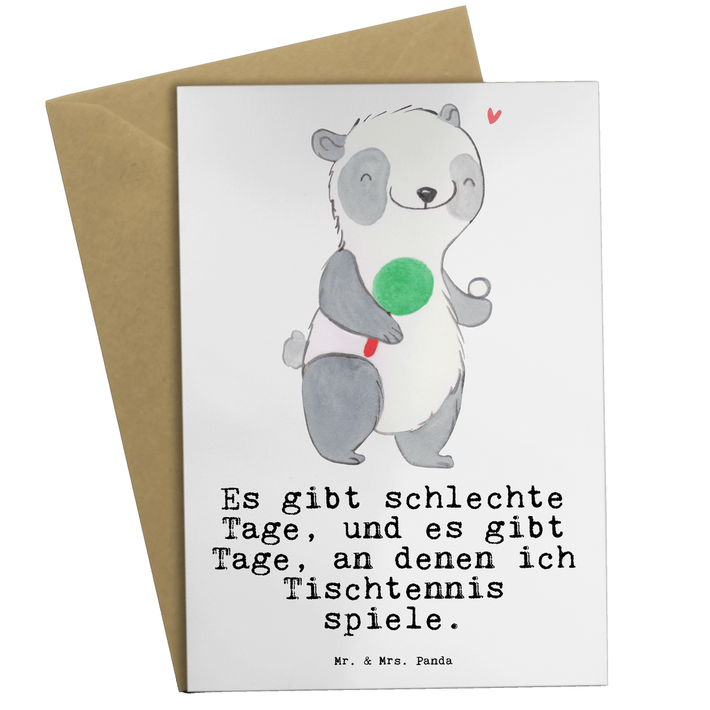 Grußkarte Panda Tischtennis Grußkarte, Klappkarte, Einladungskarte, Glückwunschkarte, Hochzeitskarte, Geburtstagskarte, Karte, Ansichtskarten, Geschenk, Sport, Sportart, Hobby, Schenken, Danke, Dankeschön, Auszeichnung, Gewinn, Sportler, Tischtennis, Tischtennis Bund, Tischtennis Verein, Ballsport, Tischtennis Wettbewerb, Tischtennis Meisterschaft, Tischtennis Sprüche